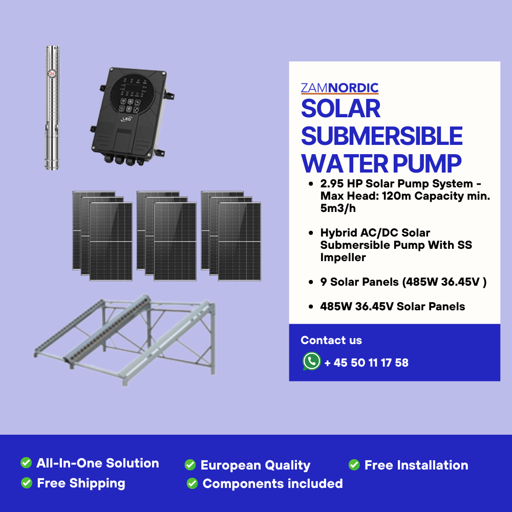 2.95 HP Solar Submersible Water System
